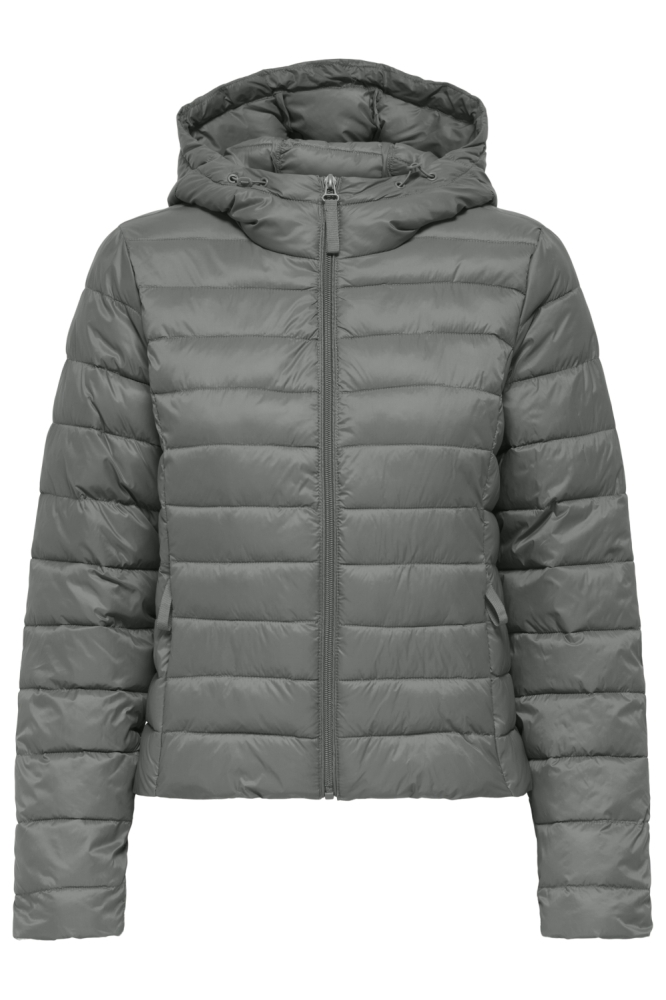 ONLTAHIA LW QUILTED HOOD JKT NOOS O 15352020 Castor Gray